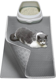 Matrice impermeabile per gatto - Disegno a doppia lastra - Grigio - 61 x 38 cm