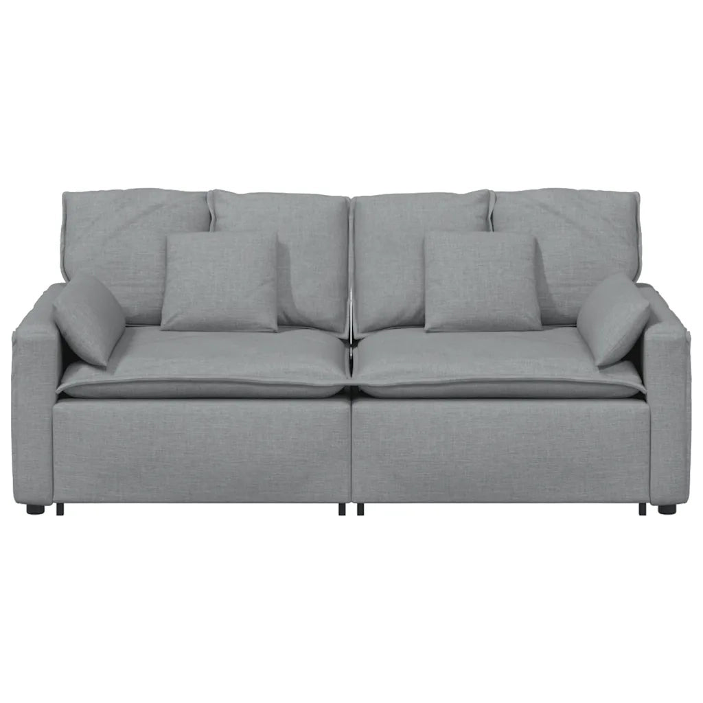 Divano Modulare con Cuscini Grigio Chiaro 3321117