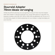 Adattatore volante - 70mm - Sostituzione ideale - Nero - Accessorio di gioco da corsa - Per G25 G27 G29 G920 - Lega di alluminio