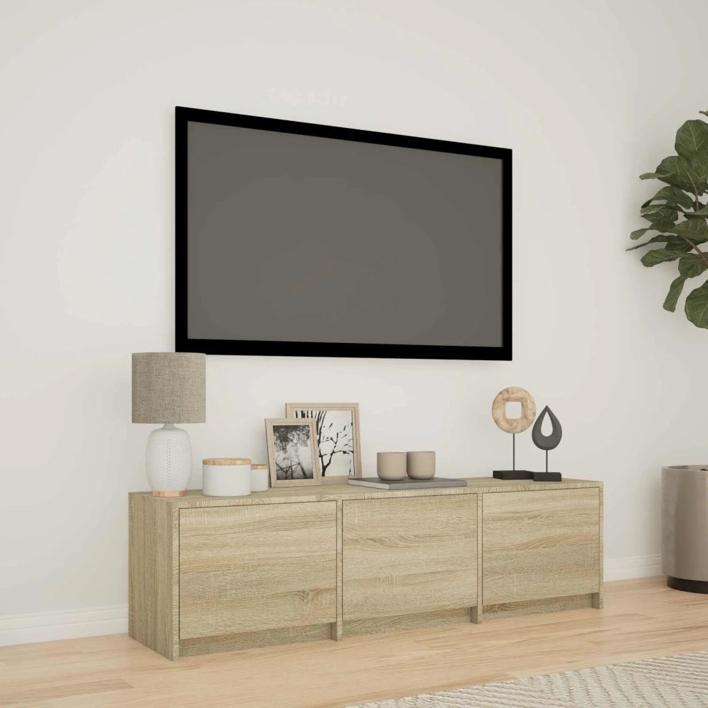 Mobile TV con LED con LED Rovere Sonoma 140 x 34 x 40 cm