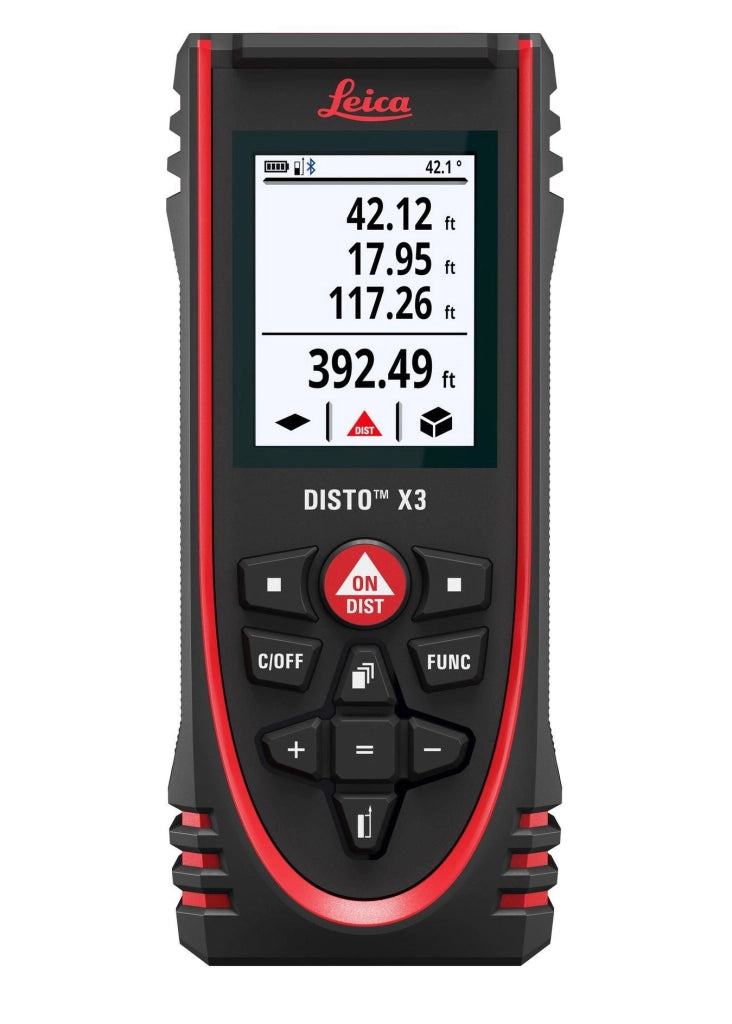 Leica DISTO X3 Leica DISTO X3 misuratore laser di distanza portata 150 m precisione ±1,0 mm IP65 Bluetooth Smart colore Nero