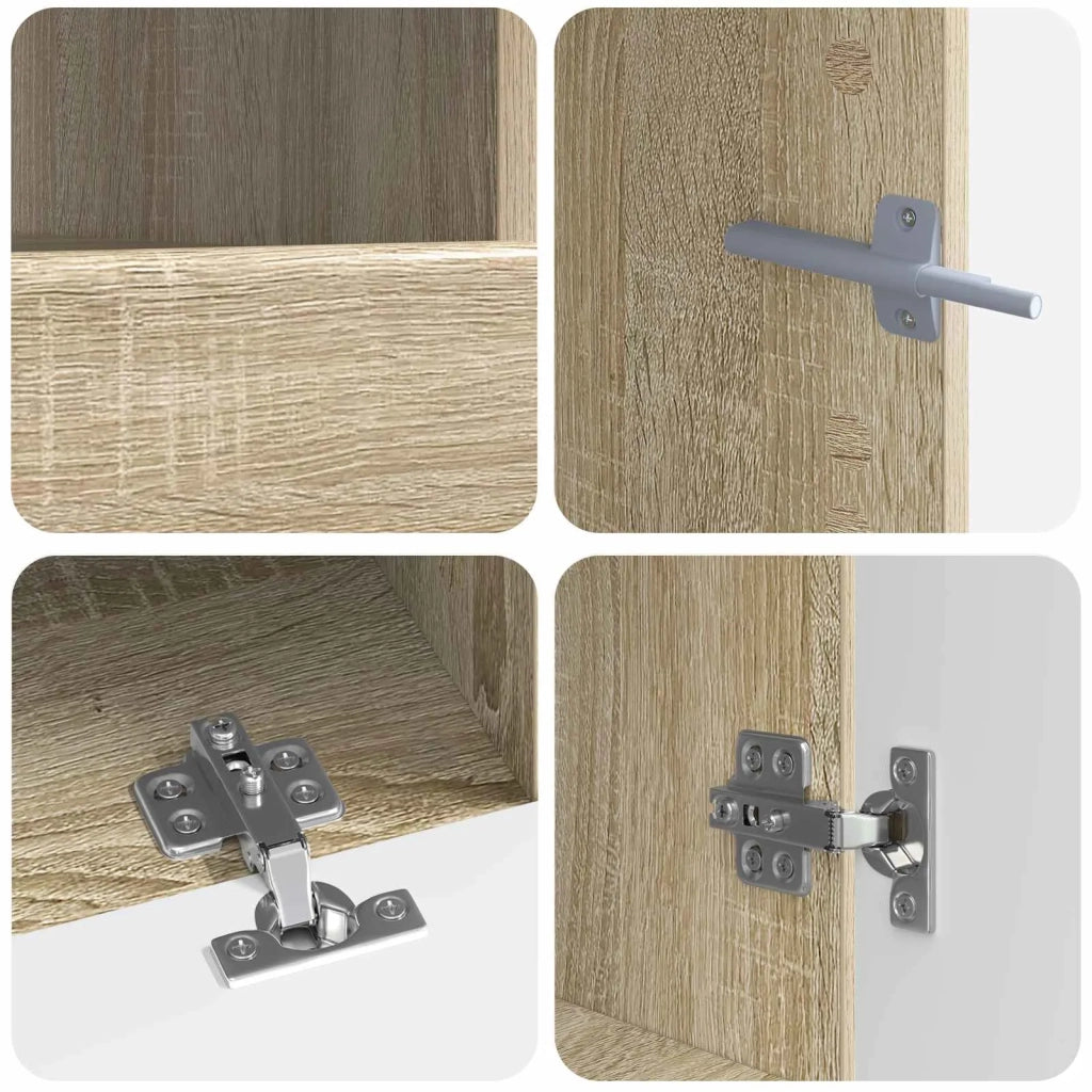 Mobile TV LED a 5 pezzi Rovere Sonoma Legno ingegnerizzato 3416921
