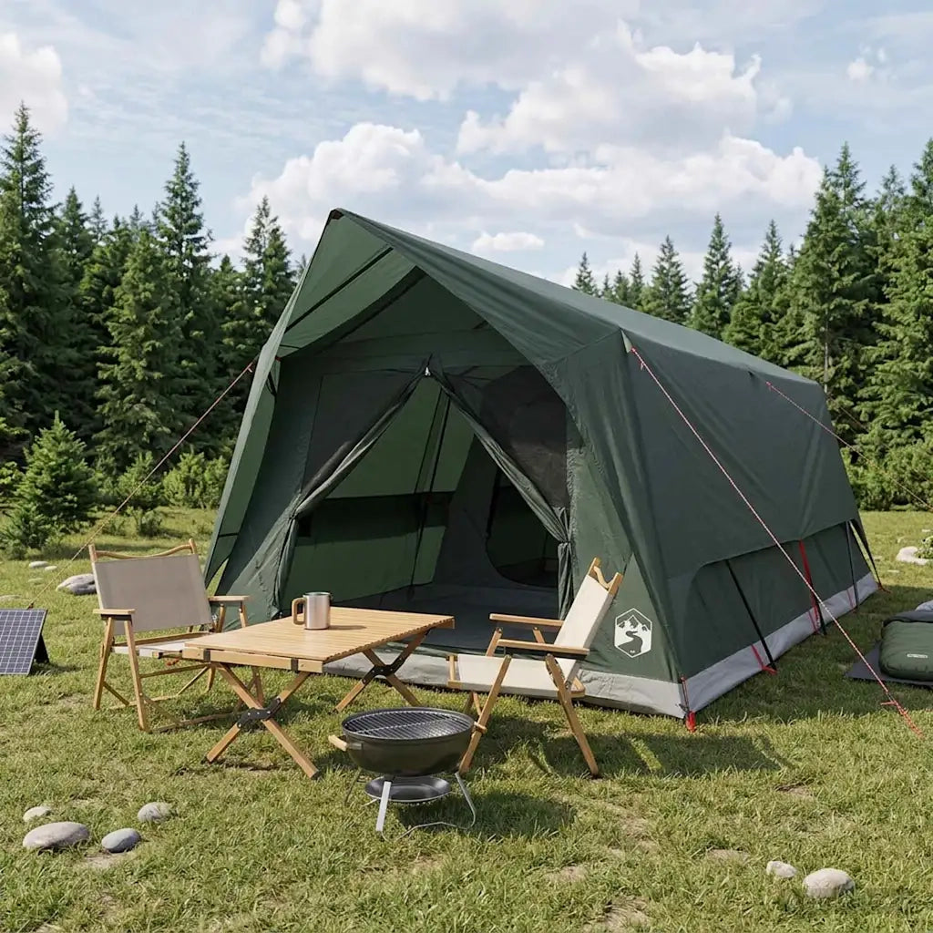 Tenda a tunnel Verde militare 10 persone Poliestere e Acciaio 42028664