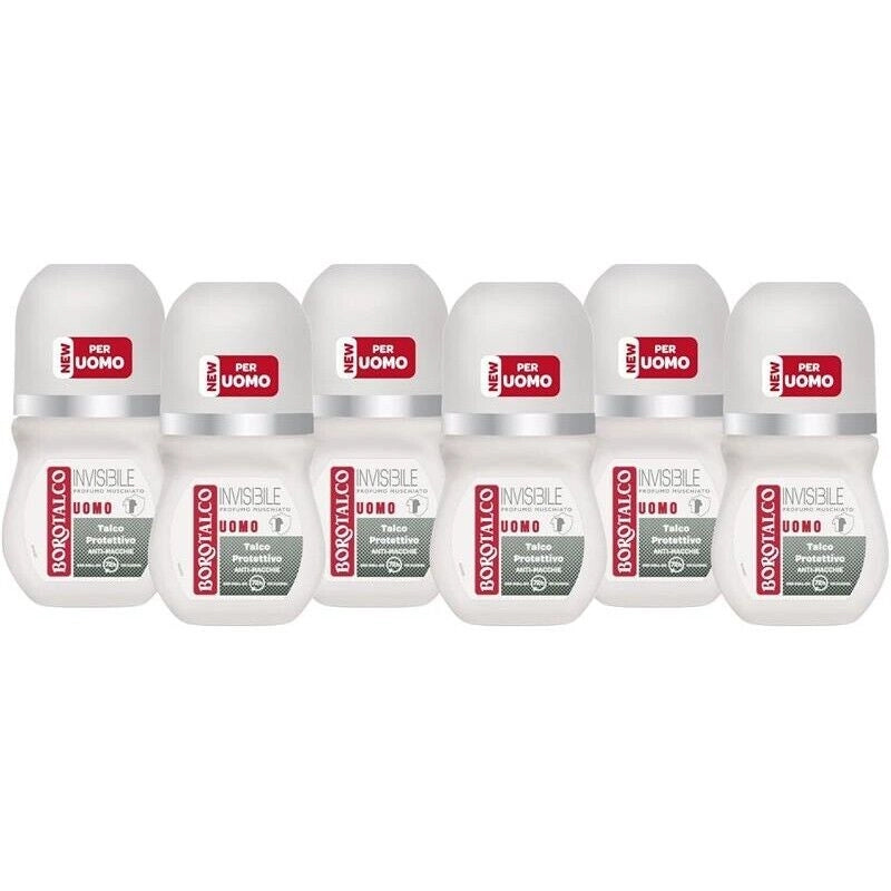 BOROTALCO ROLL-ON SET 6 PZ UOMO 50 ML L'UNO FORMULA SENZA ALCOOL EFFICACIA FRESCA 48H ROSSO