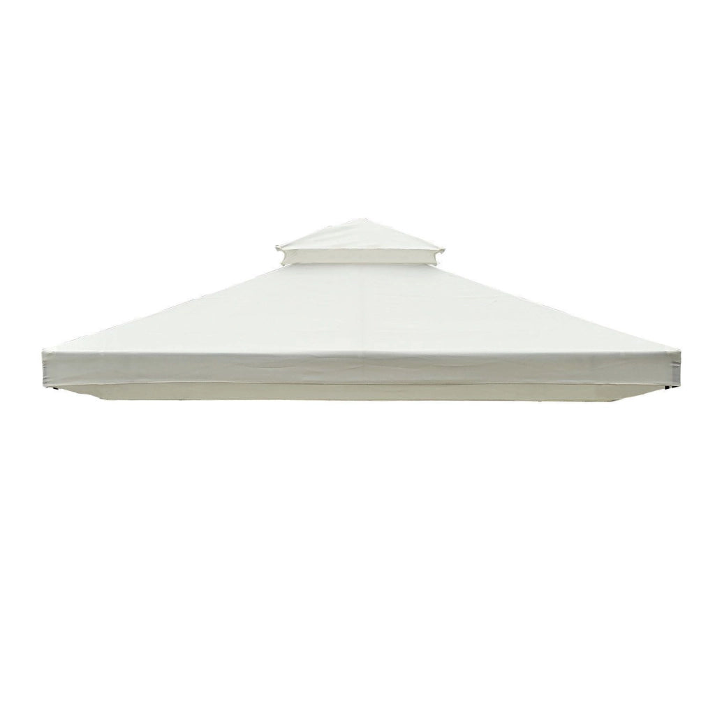 Easycomfort Copertura per Gazebo da Giardino Tetto Sostitutivo Anti-UV Impermeabile in Poliestere 3x4m, Crema