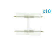 10 PZ Connettore 2 Pin Passo 13,5mm per Unire e Allungare Bobina Led 220V Mono Colore