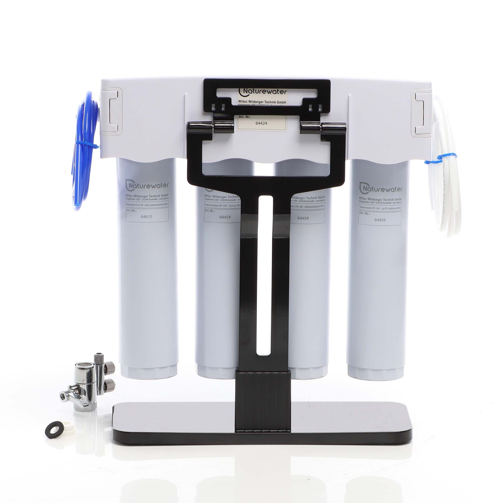 Filtro acqua NW-4-PPCTOUFT33, Sistema di filtrazione a 4 livelli con cartucce, montaggio a parete