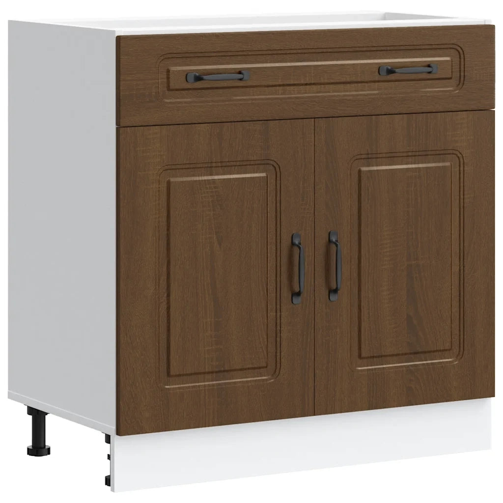 Base da Cucina Kalmar Rovere Marrone in Legno Multistrato 853504