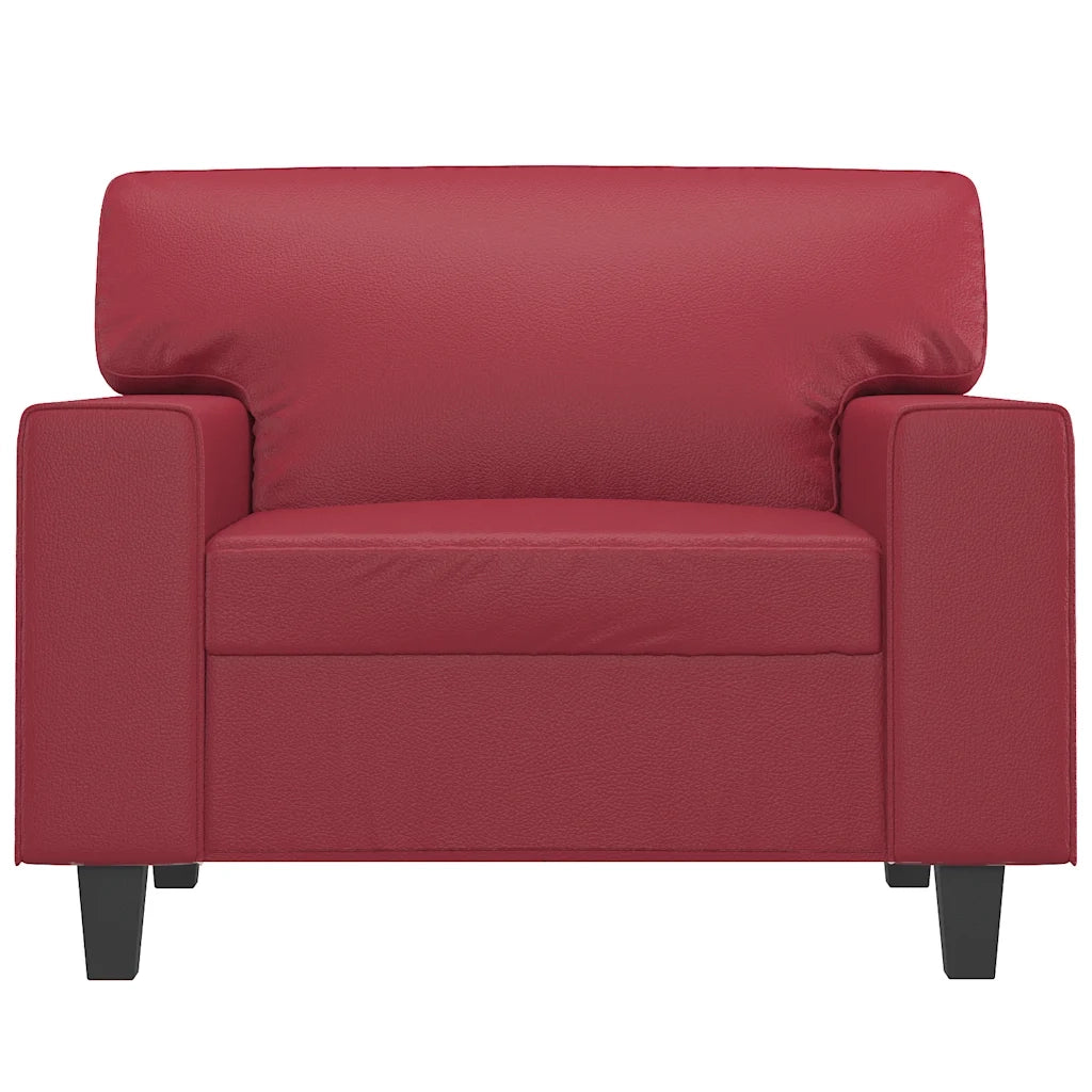 Poltrona Rosso Vino 60 cm in Similpelle 359410
