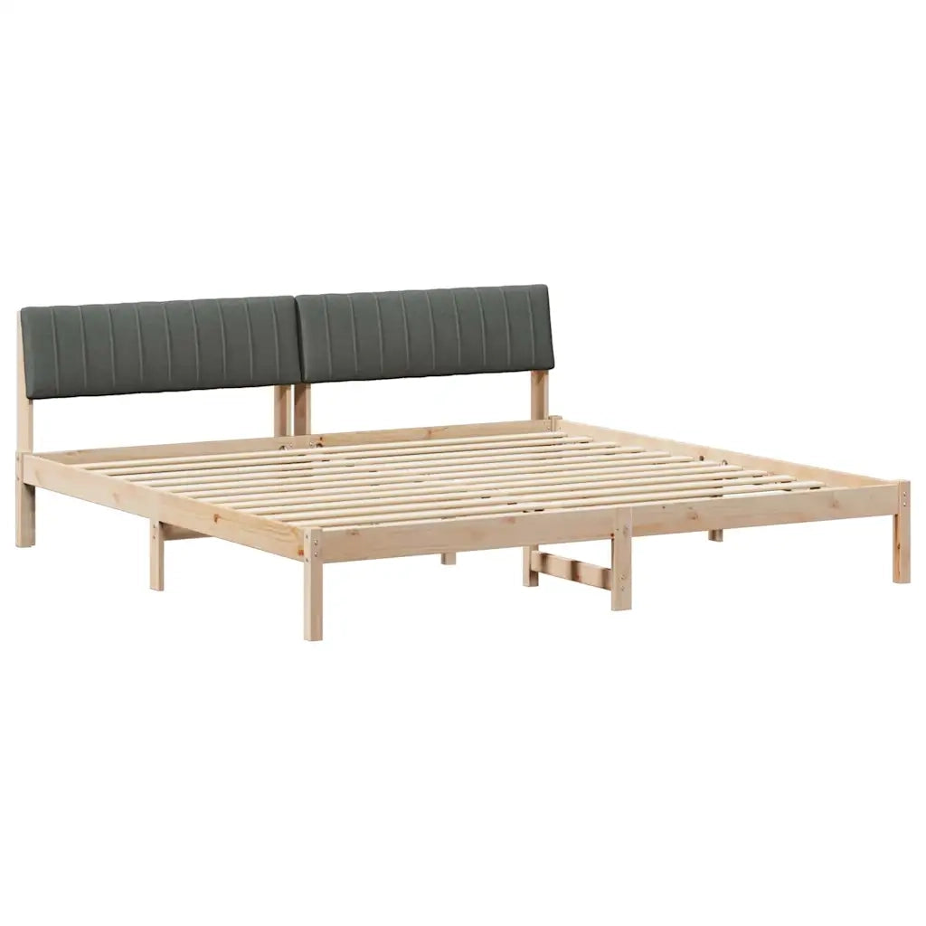 Struttura del Letto marrone e grigio scuro 200 x 200 cm 3394349