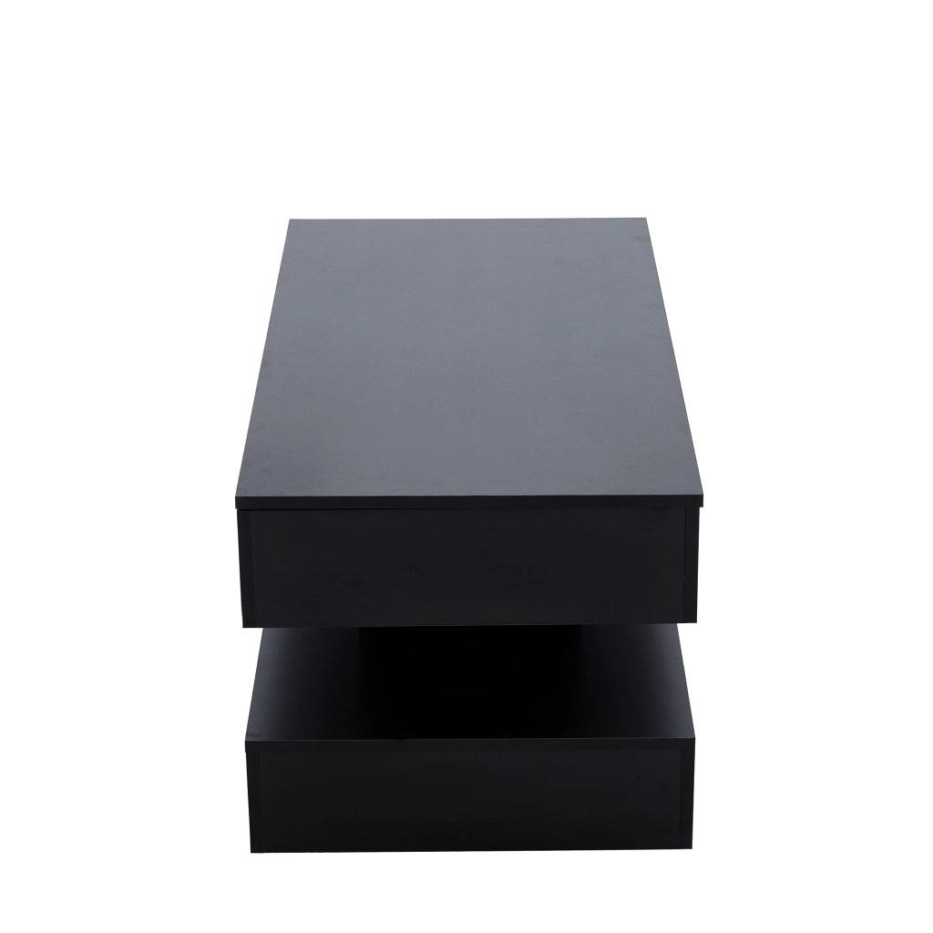 Tavolino moderno con illuminazione LED - Zephmum- 100x50x42 cm- Idraulico, 50 kg