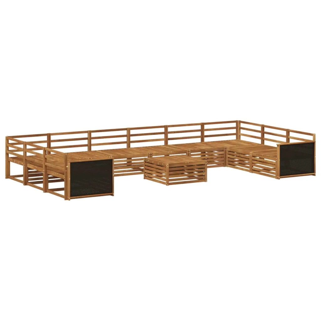 Set divani 11 pz Legno di Acacia Massello 3383912