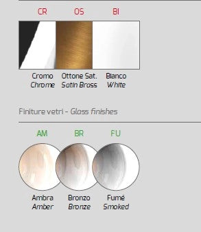 SOSPENSIONE BIANCO 1 LUCE VETRO GRANDE AMBRA 1194BI-S30-AM