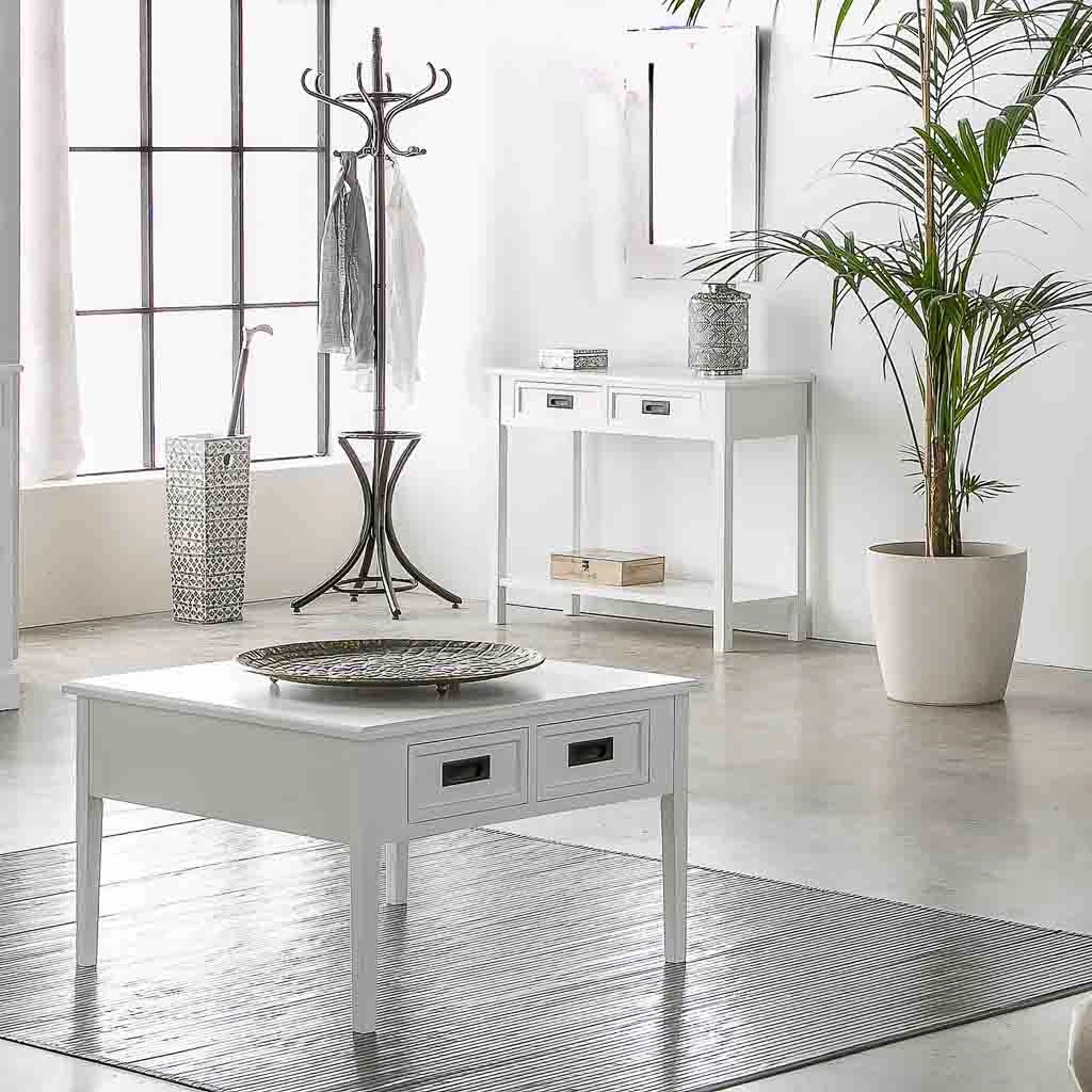 Mobile da ingresso in legno bianco 100x40x80h