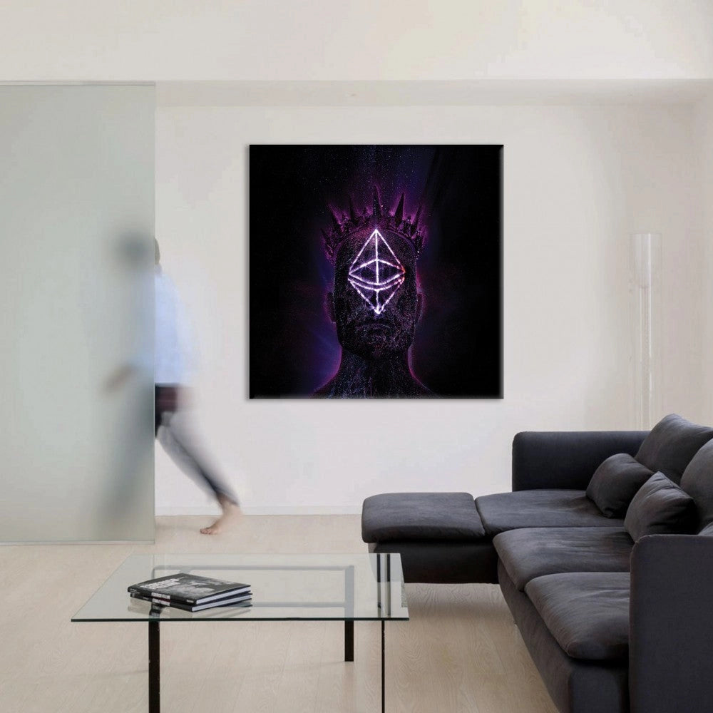 ALIEN Abstraction 101 - Quadro Canvas su telaio in legno Misura: 80x80 cm