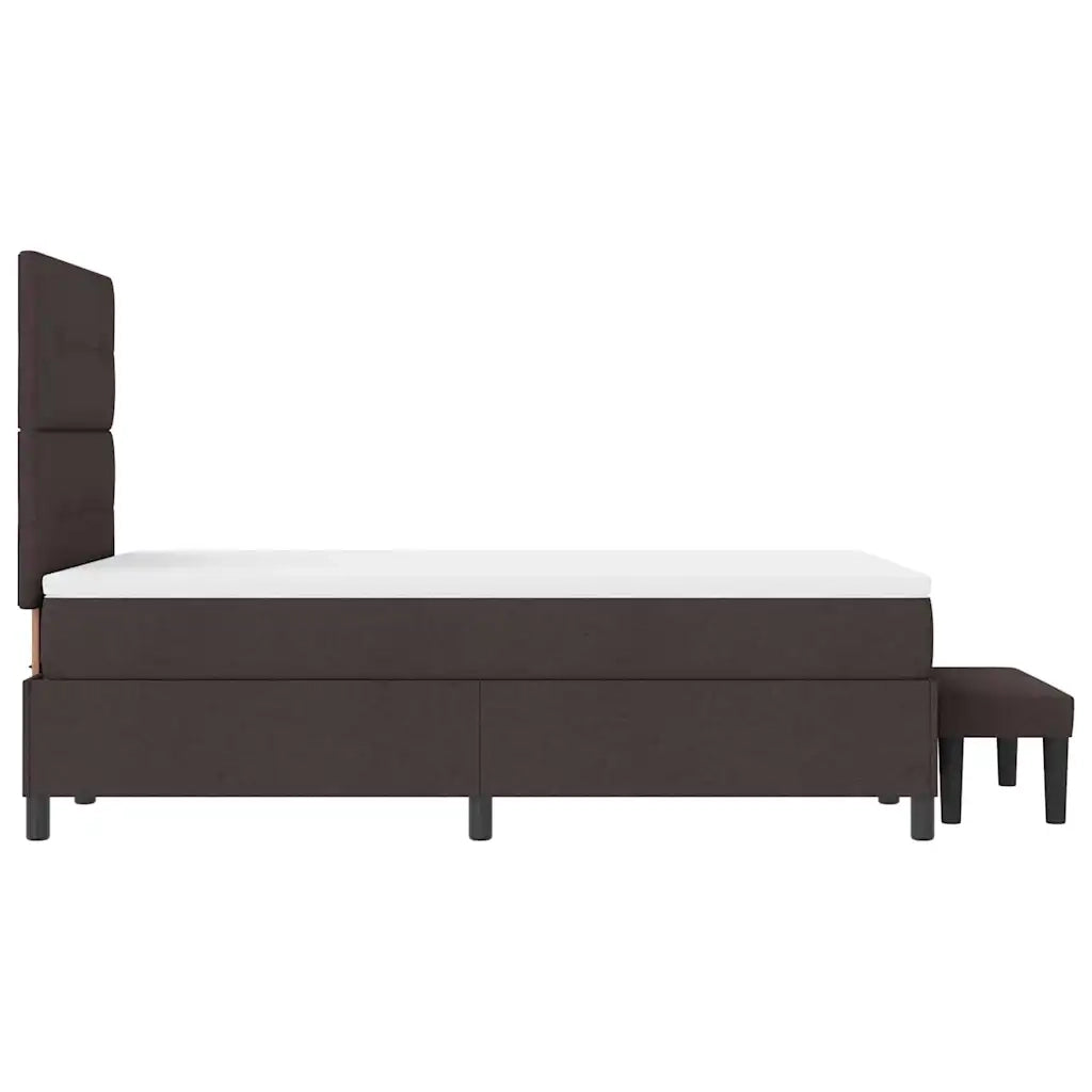 Letto a molle con cuscino Marrone Scuro 120 x 200 cm Tessuto 3344061