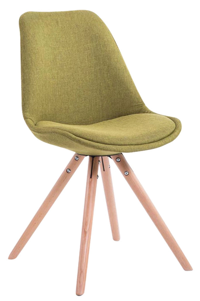 Sedia Toulouse in stoffa gambe tonde verde,natura