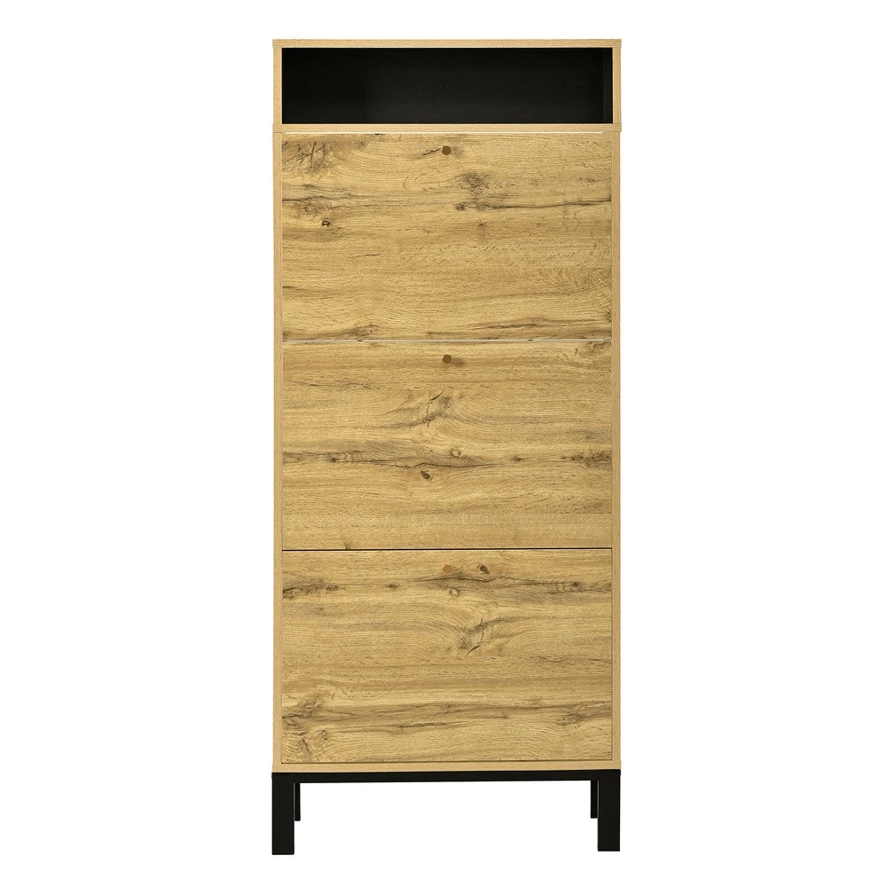 Scarpiera Alta e Slim con Ante e Ripiani ¨C MINIMAL ¨C H147 cm
