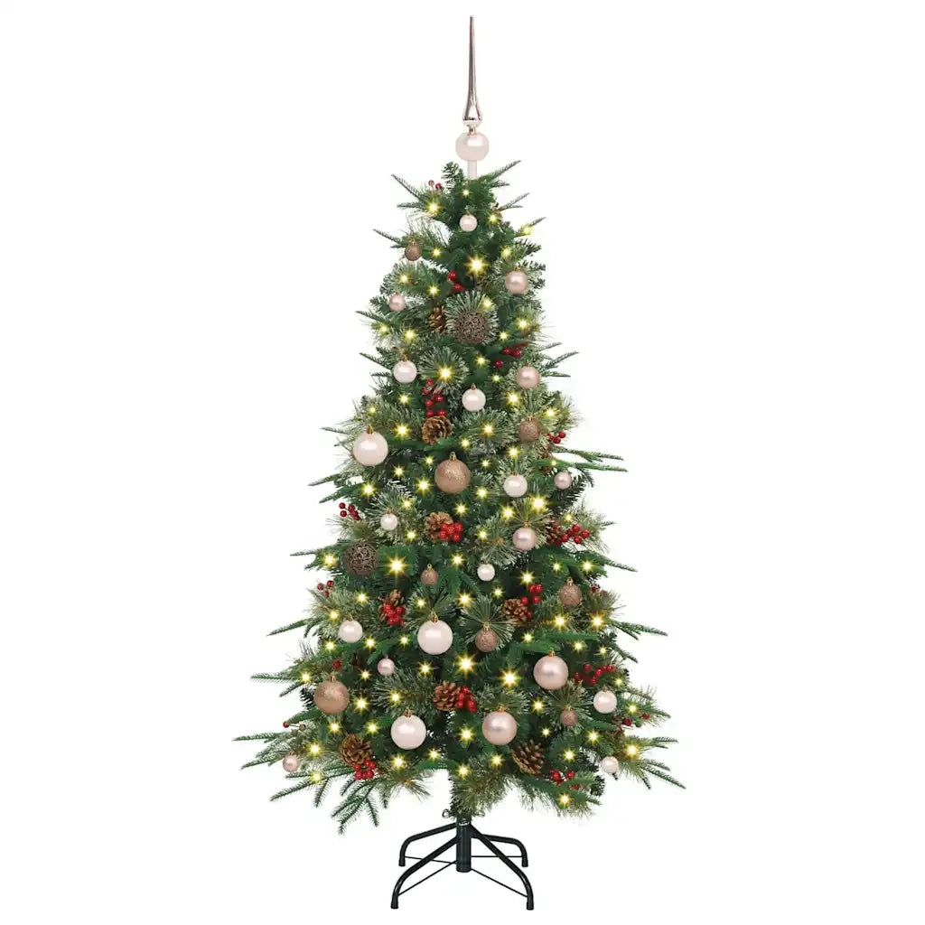 Albero di Natale | Decorazioni natalizie Artificiale con Rami Pieghevoli Verde 150 cm