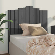 Testiera per Letto-Testata-Testiera Decorativa Grigia 106x4x110cm in Legno Massello di Pino