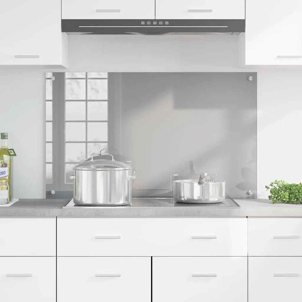 Schienale da cucina Grigio chiaro 100 x 60 cm vetro temperato 42001237