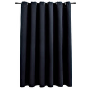 Tenda Oscurante con Anelli in Metallo Nera 290x245 cm