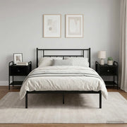 Armadio da Notte 2 pz Rovere Nero 35 x 36,5 x 47 cm 8007660