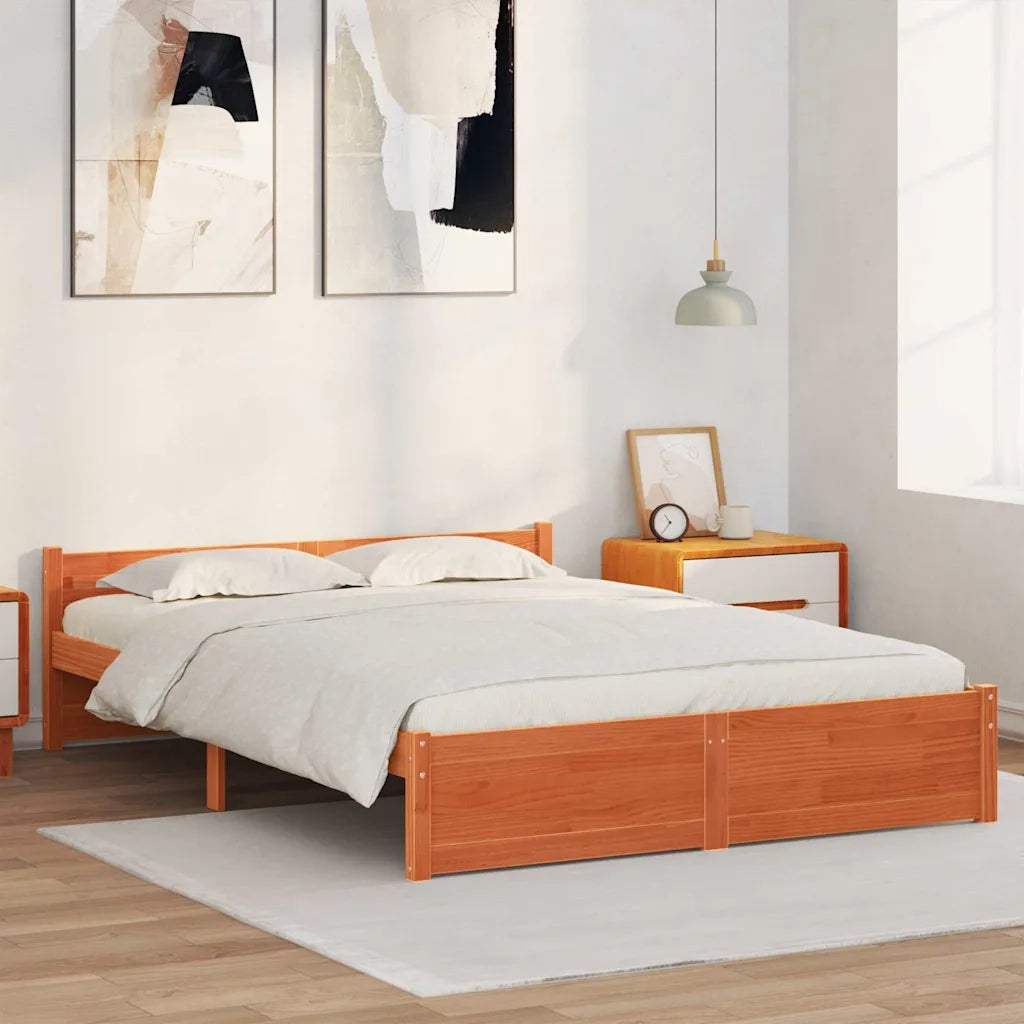 Struttura del letto Marrone cerato 205.5 x 95.5 x 51 cm