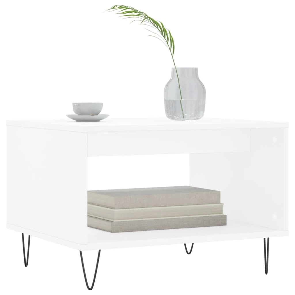 Tavolino da Salotto Bianco 60x50x40 cm in Legno Multistratocod mxl 111830