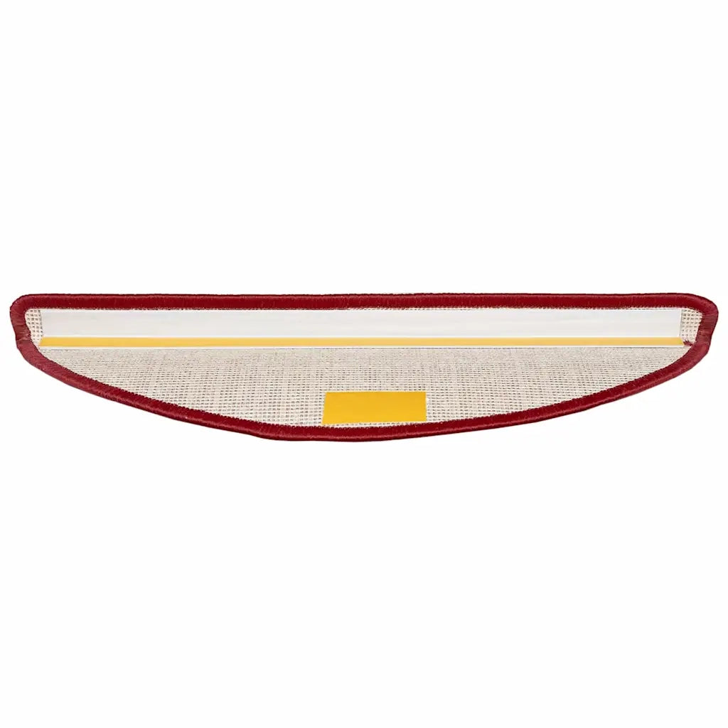 Tappetini per scale autoadesivi 15 pcs Rosso 56 x 17 x 3 cm