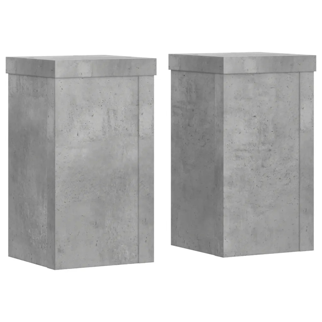 Supporti per piante | Sostegno per piante 2 pz Grigio 10x10x18 cm Legno Multistrato