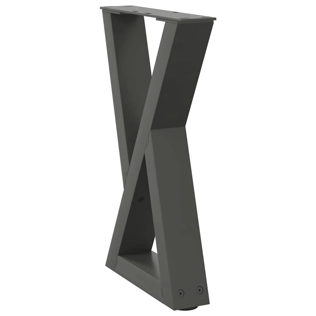 Set di 2 gambe regolabili per tavolino da caffè design moderno 28 x 42-43,3 cm acciaio antracite 02_0056984