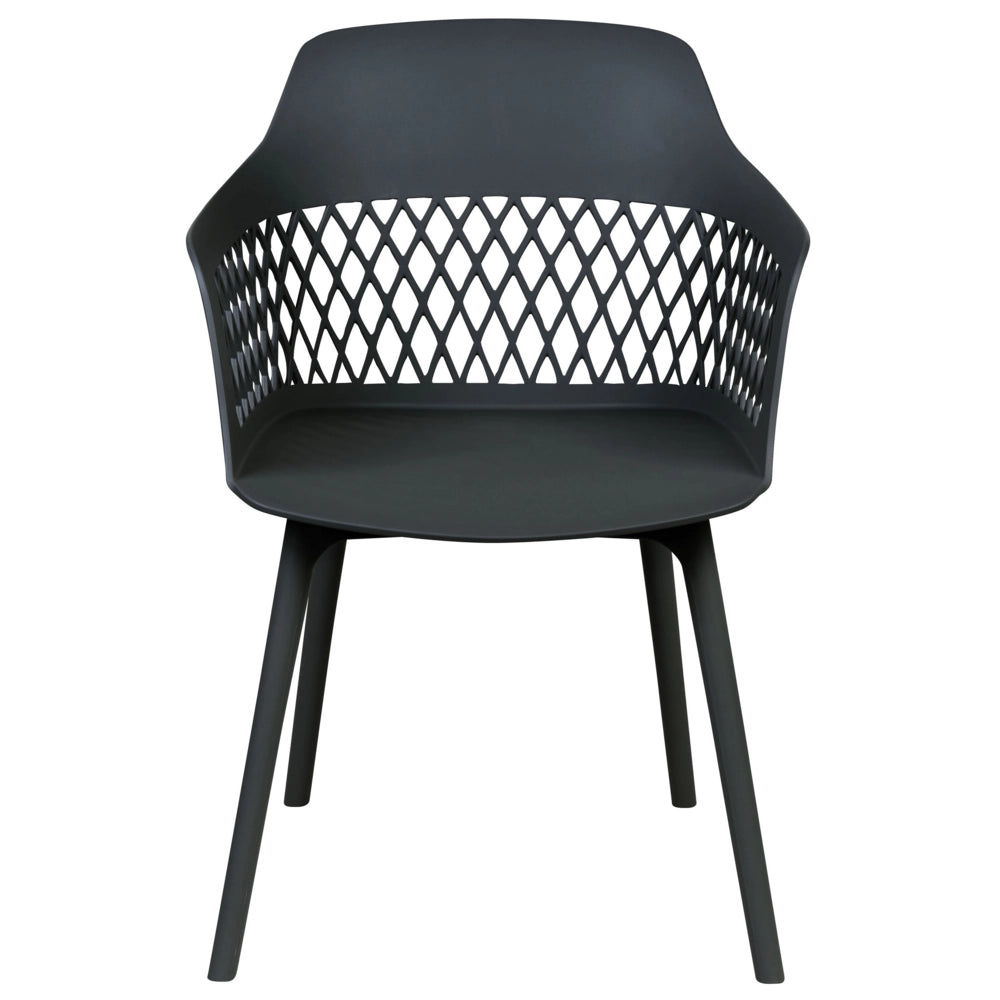 Set di 2 sedie da pranzo in materiale sintetico nero stile moderno soggiorno cucina