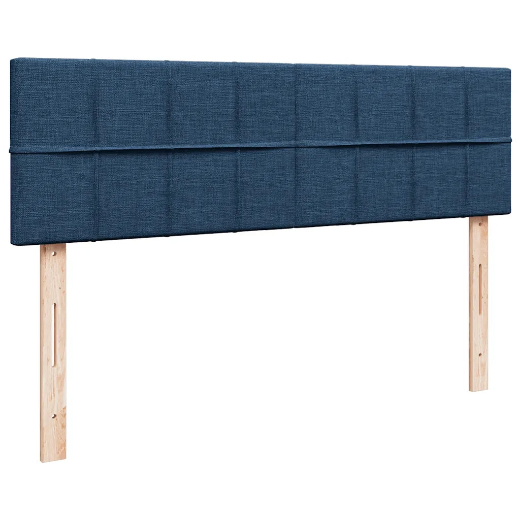 vidaXL Struttura Letto Pouf con Materassi Blu 160x200 cm in Tessuto
