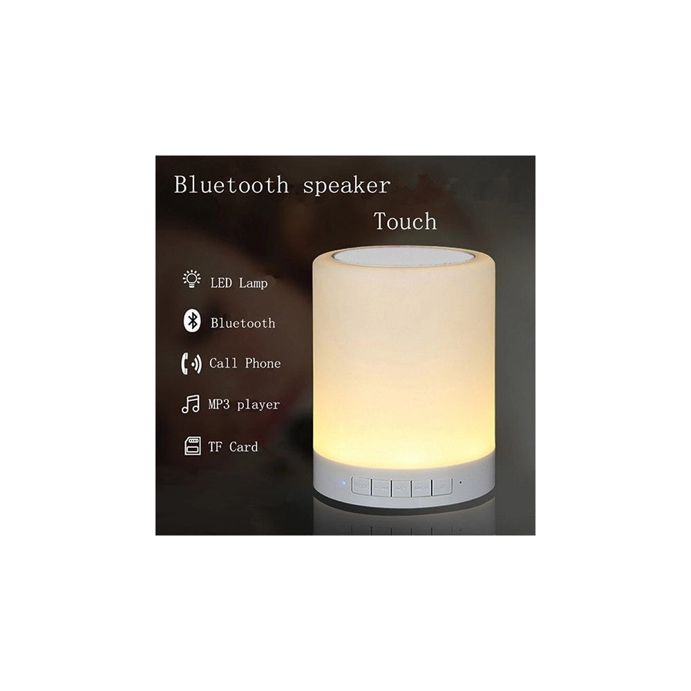 Trade Shop - Cassa Lampada Smart Lamp Speaker Bluetooth Multicolor Timer/aux/sd Card -