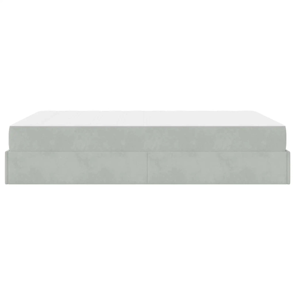 Struttura letto con materasso 2 pcs Grigio chiaro Velluto 3399564