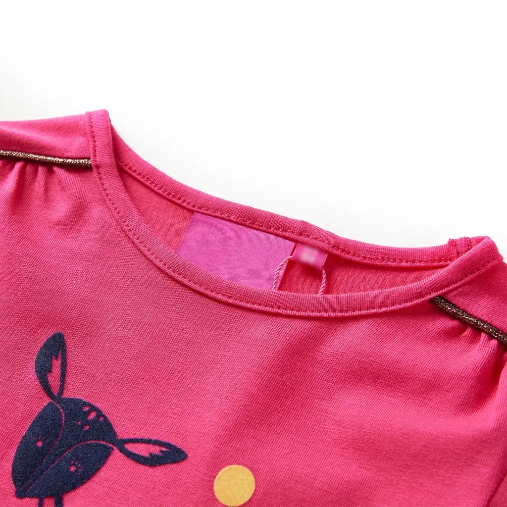 Maglietta da Bambina a Maniche Lunghe Fucsia 104 13530