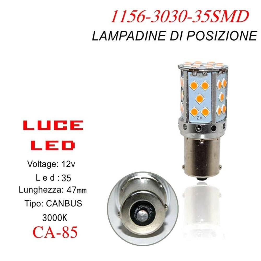 Trade Shop - Lampadina Canbus Luce Calda 35 Led Auto 1156 3030 12v Indicatore Direzione Ca-85 -
