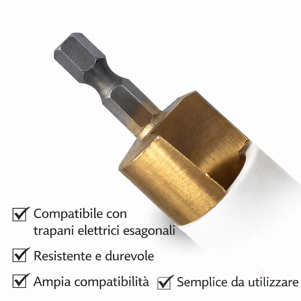 Set 3 Punte Trapano PPR a Gradini per Riparazione Tubi Acqua 16–31 mm | 71515
