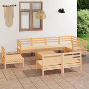 Set Salotto da Giardino 9 pz in Legno Massello di Pino 3082899