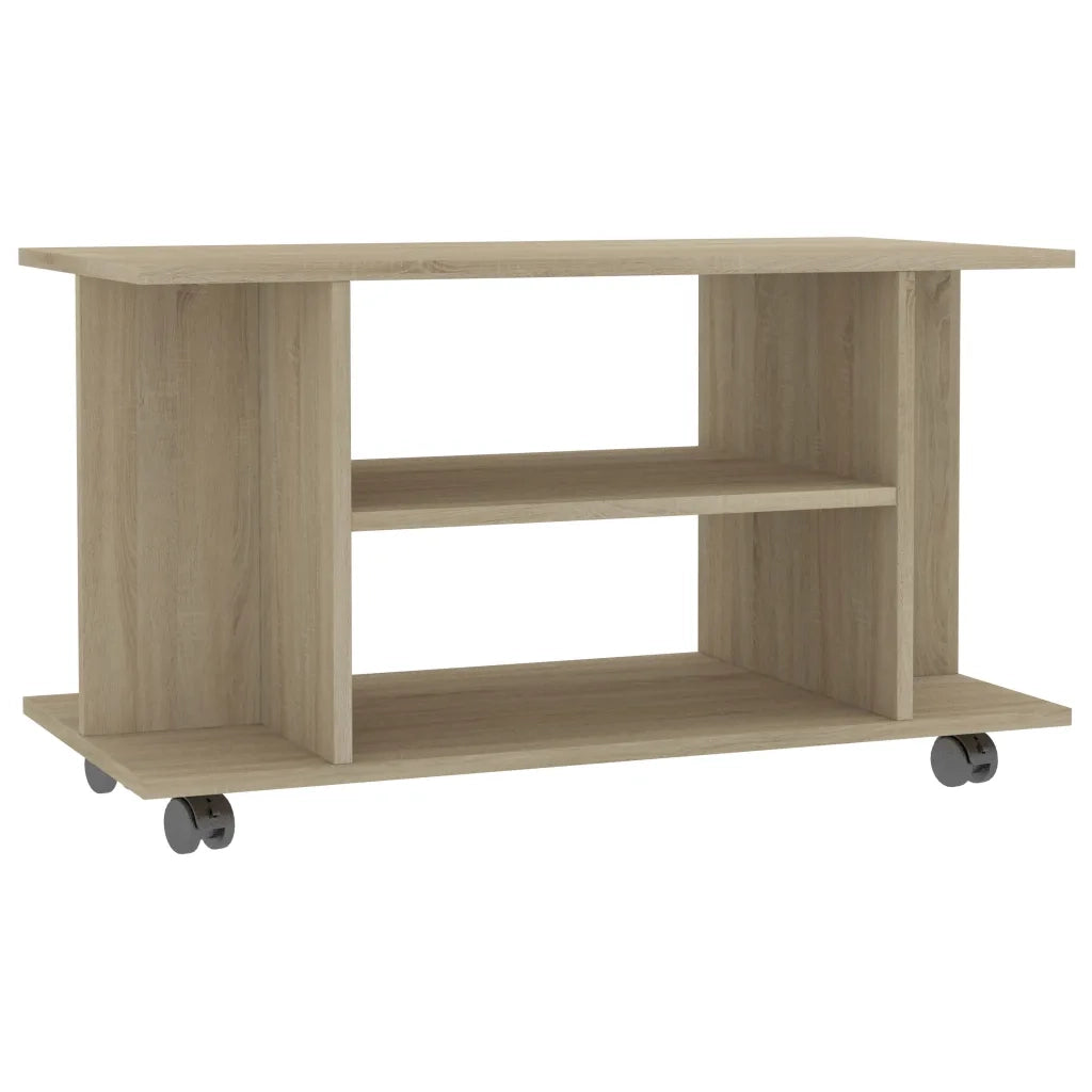 Mobile TV con Ruote Rovere Sonoma 80x40x40cm in Truciolato cod mxl 12257