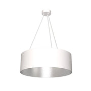 Lampadario a sospensione Milagro Robin 3xE27 bianco argento