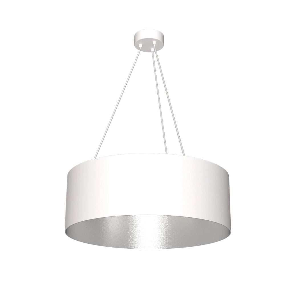 Lampadario a sospensione Milagro Robin 3xE27 bianco argento