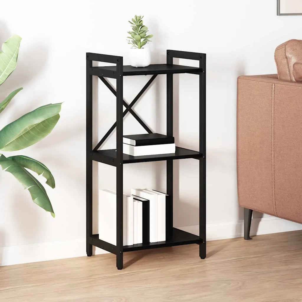 vidaXL Libreria Rovere nero 40 x 30 x 83 cm Legno multistrato