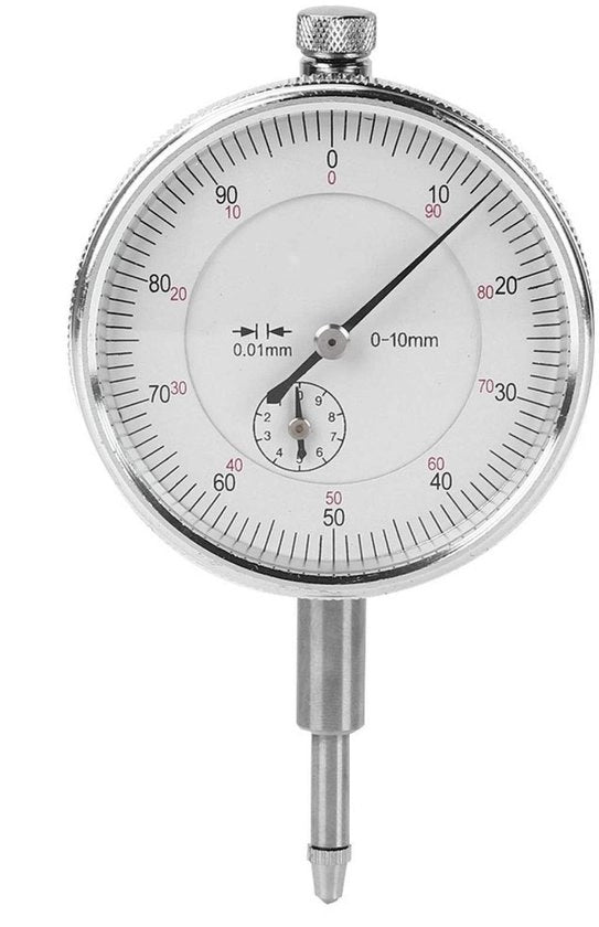 Orologio di precisione - Misuratore preciso - Misura con alta precisione - Legerazione di alluminio - 0-10 mm - Argento