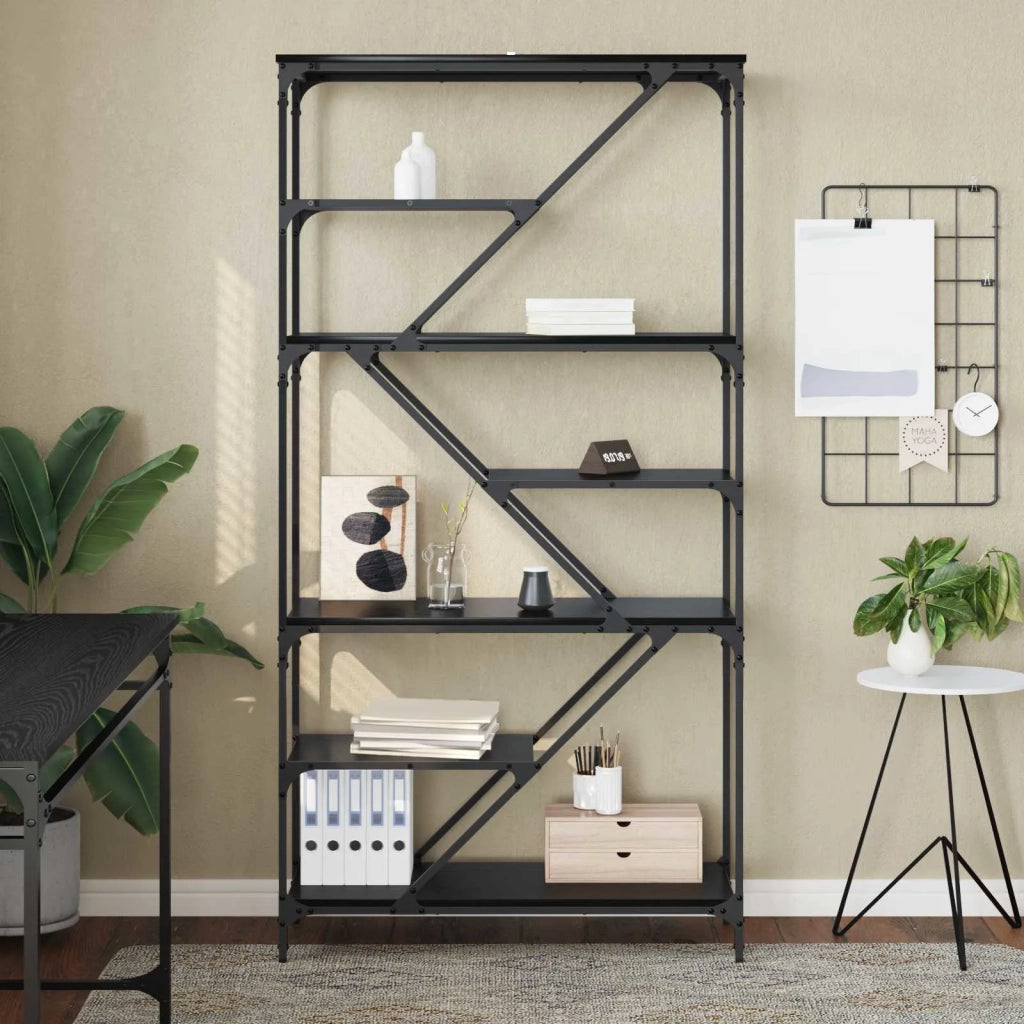 Libreria Rovere Nero 91 x 36 x 176 cm Legno multistrato 882780