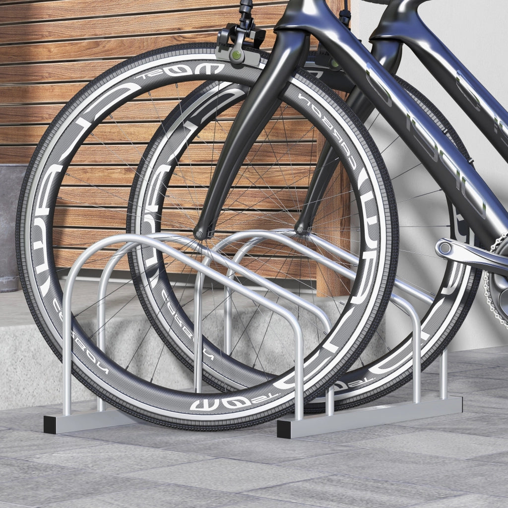 Rastrelliera portabici 2 posti ¨C Xylo ¨C acciaio argentato 50x34x27,5 cm
