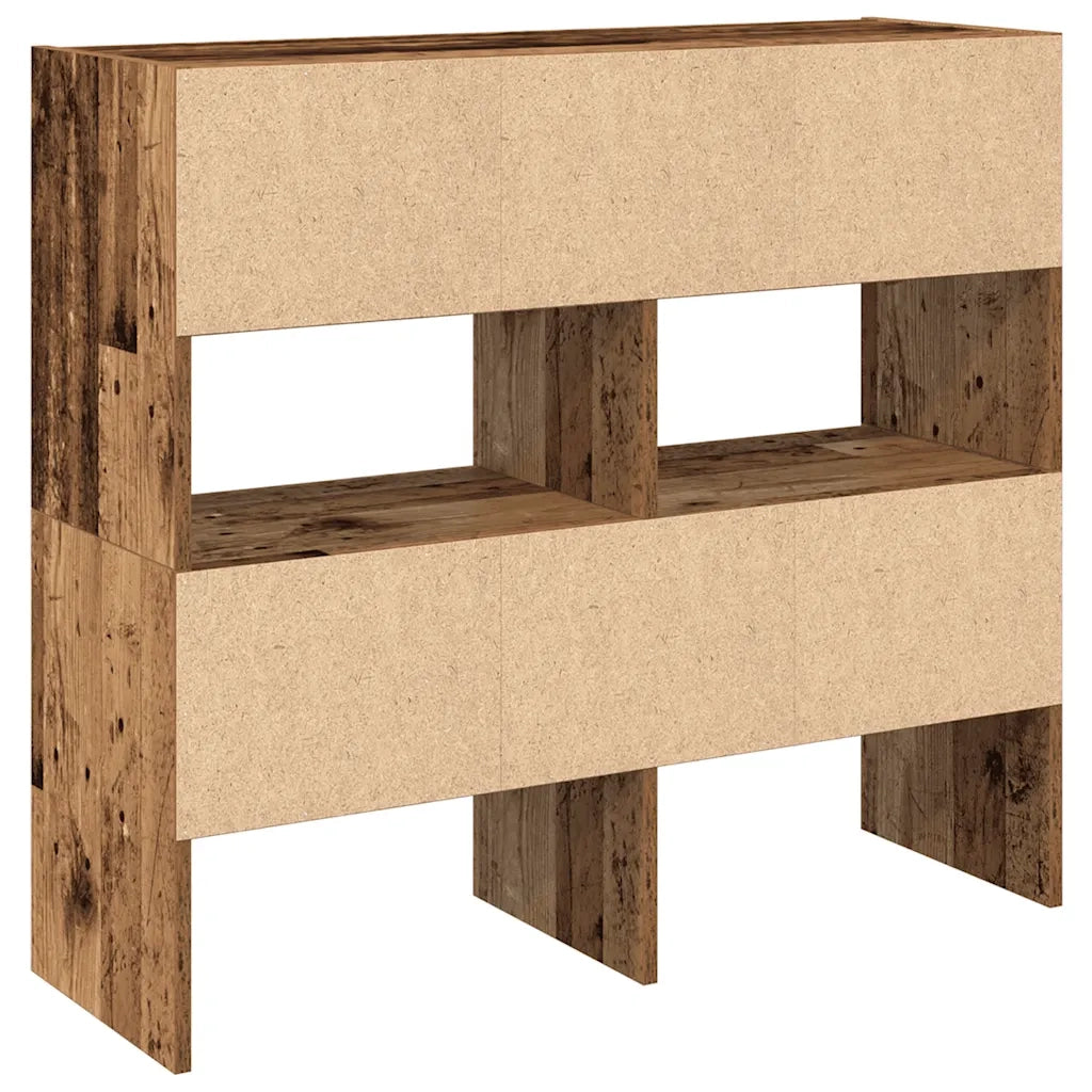 Scarpiere 2 pz Impilabili Legno Antico 89,5x30x40 cm CFW7662059
