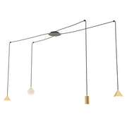 Sospensione Moderna Decentrata Frigg 4 Luci Oro
