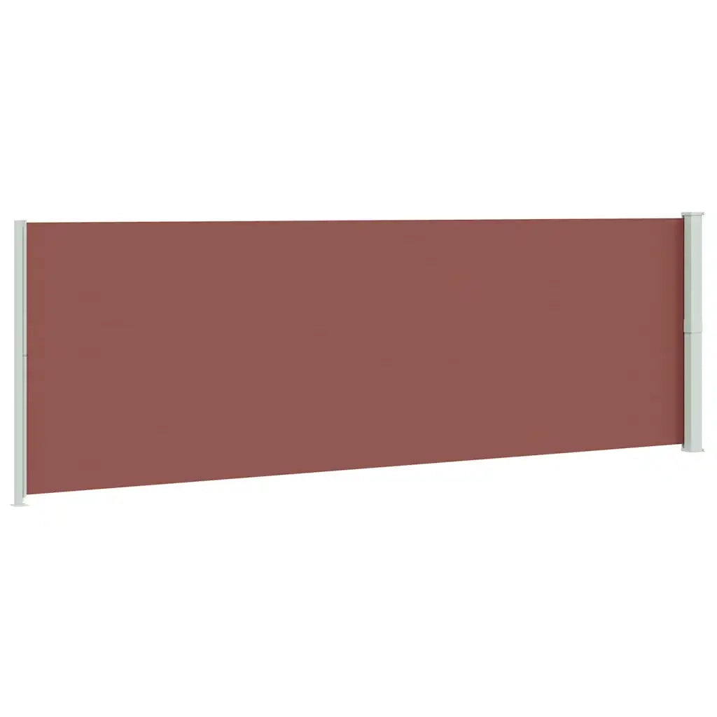 Tenda da Sole Laterale Retrattile per Patio 200x600 cm Marrone 317975